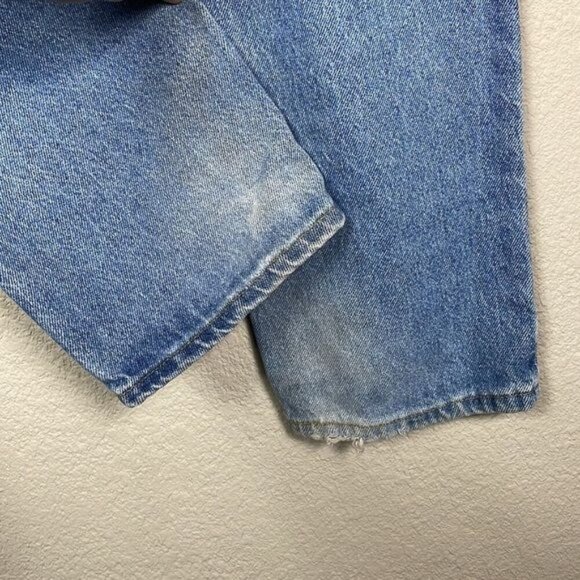 Vintage Riders High Rise Mom Jeans Light Blue Worn In Cotton Straight Leg 90s - Picture 12 of 14
